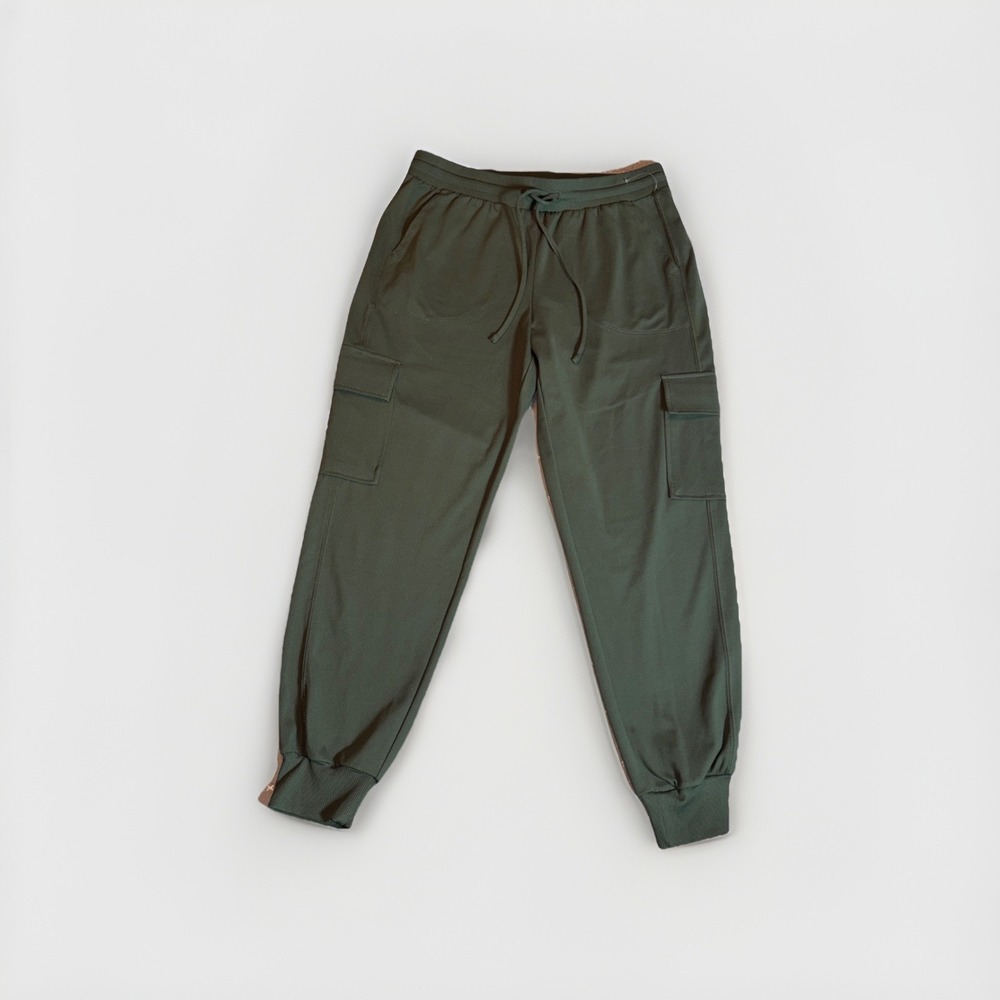 Rachel Zoe Relaxed Fit Versatile Wear Size M Cargo Style Mid-Rise Jogger Green